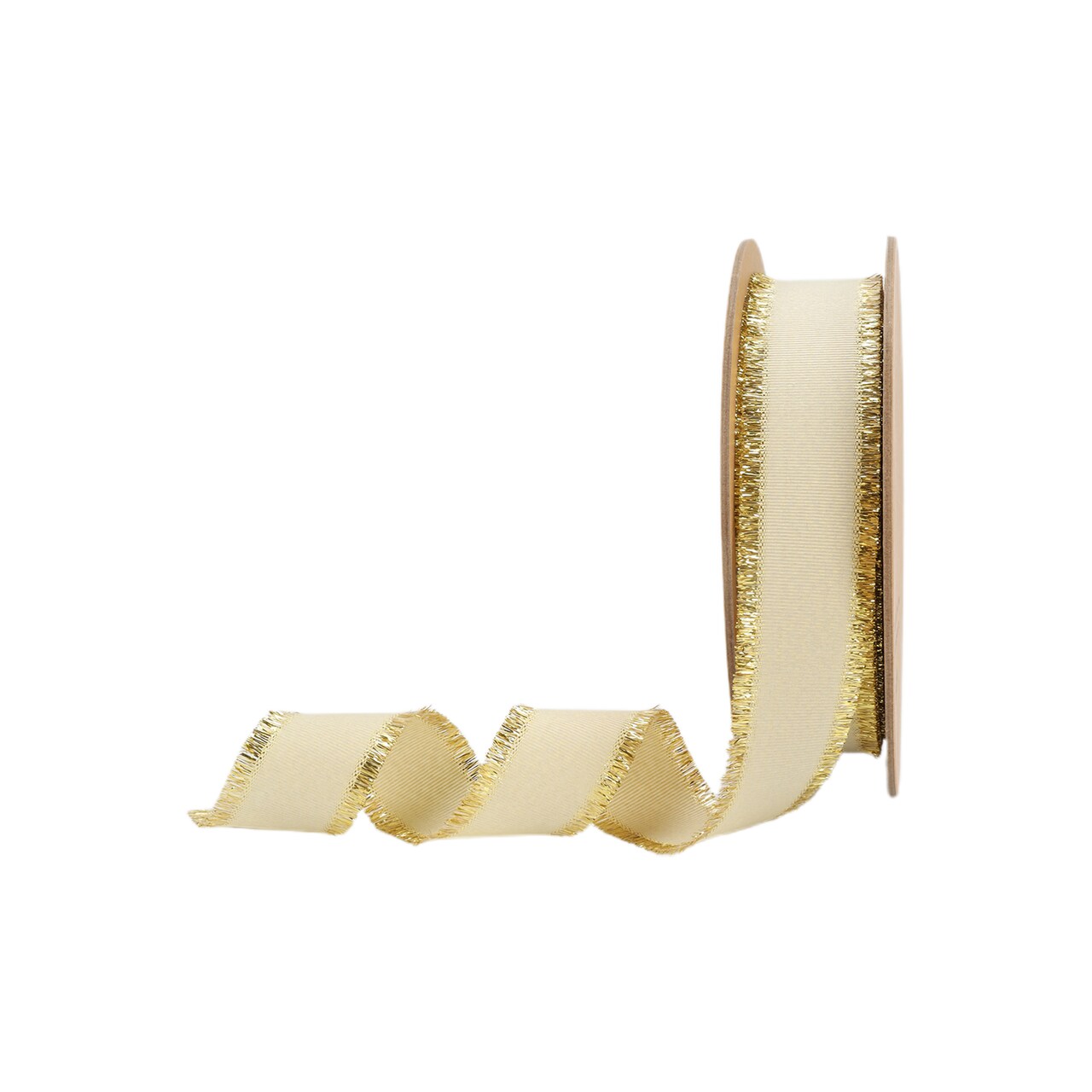 LaRibbons 1" Metallic Fringe Textured Grosgrain Ribbon | 25 Yard Roll